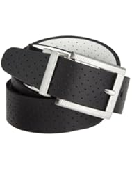 NIKE Golf Perforated Reversible Belt (Black/White, 38)