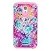 Pop Astro Case, Luxca (Tm) Hybrid Heavy Duty Rugged Impact Advanced Armor Soft Silicone Cover Hard Snap On Astronoot Case (Pink Roses)