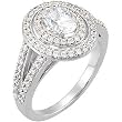Platinum Diamond Engagement Ring Semimount - 0.75 Ct. - DOES NOT INCLUDE CENTER STONE
