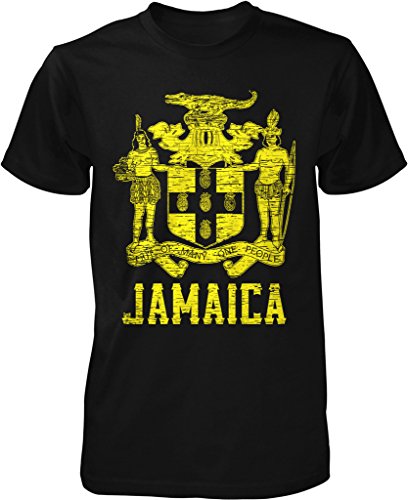 Jamaica, Coat of Arms, Out of Many, One People, Pride Men's T-shirt, NOFO Clothing Co.