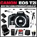 Canon EOS Rebel T2i 18 MP CMOS APS-C Sensor DIGIC 4 Image Processor Full-HD Movie Mode Digital SLR Camera with a 3.0-Inch LCD and Dedicated Movie Button (Body Only) (32GB Intermediate Bundle Kit) includes Charger, x2 Batteries, 32GB SD Card, USB Card Reader, HDMI Cable, Carrying Case, Mini Tripod, 67