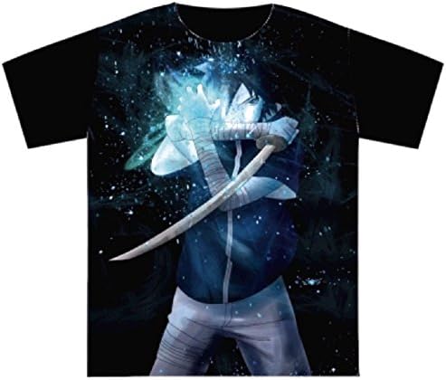 Naruto Shippuden Short Sleeves Printing Tee T T-Shirt (S (US XS), Black)