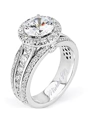 VercelliPave/Channel Diamod Rg w/ halo1.48ct(cz ctr)