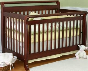 Amelia 4-in-1 Convertible Baby Crib In Cherry