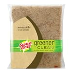 3M Scotch-Brite 97050 Greener Clean Natural Fiber Non-Scratch Scrub Sponges, 2-Pack