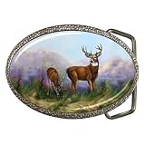 Limited Edition Violano Belt Buckle Deer Stag Elk