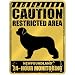 New  Caution : Restricted Area . Newfoundland Monitoring  Parking Sign Dog