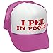 The Goozler I Pee in Pools Funny Dare Gag Gift Joke - Adult Trucker Cap Hat, Neon Pink