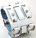 Nemesis #WB-W Wide White Leather Tri Clasp Cuff Wrist Watch Band
