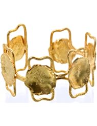 Gold Plated Cuff Bracelet - Sterling Silver