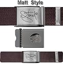 Original 2stoned wear Web Belt wide 1,57 inch in Brown buckle brushed matt with bottle opener by 2-stoned wear