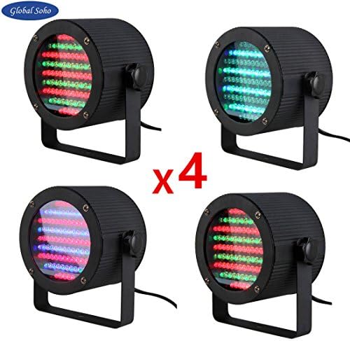 4pcs 86 RGB LED Stage Light Par Dmx-512 Lighting Laser Projector Party Club Dj