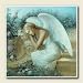 Kitchen & Housewares : AbsorbaStone Coaster set~ Angel on Bench ~4 Tile Drink Coasters ~ code 784