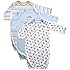 Luvable Friends Baby Boys' 3 Pack Rib Infant Gowns