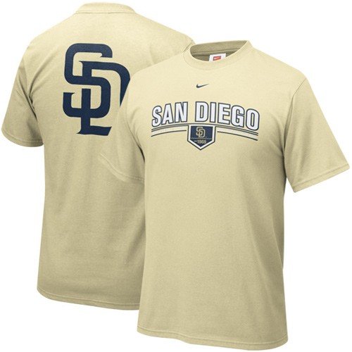 Nike San Diego Padres Gold Arched Date T-shirt