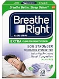 Breathe Right Extra Clear for Sensitive Skin, 26 Count