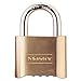 Master Lock Resettable Combination Padlock, Brass, 2", Brass Color, 6/Box