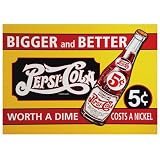 Pepsi Worth a Dime Metal Sign