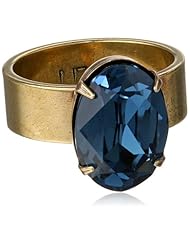 Liz Palacios "Piedras" Swarovski Montana Crystal Ring, Size 7