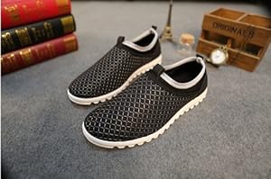 Jelesion 2014 Summer New Arrival Men Breathable Net Surface Shoes British Style Pedal Lounged Sneakers Men Slip-on Shoes (black, 7)