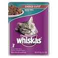 Whiskas Choice Cuts with Tuna in Sauce Food for Cats, 3-Ounce Pouches (Pack of 24)