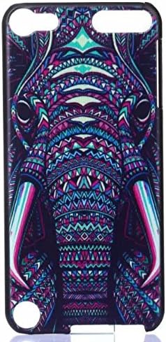 iPod Case iPod Touch 5 Case Elephant Aztec Animal Faces Protective Snap-on Hard Back Case Cover for?for iPod Touch 5 + 1x Stylus Pen + 1x Eiffel Tower Shaped Anti-dust Plug
