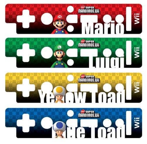 Hori Remote Skin New Super Mario Bros -  Character Close-up (Wii)