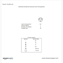 Amphenol Industrial PT02E-8-3S Circular Connector Socket, Environmental Resisting, Bayonet Coupling, Solder Termination, Box Mounting Receptacle, 8-3 Insert Arrangement, 8 Shell Size, 3 Contacts