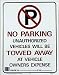 Tools & Hardware : Plastic Parking Lot Sign (702)