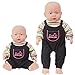 Rifi Baby Doll's Clothes Denim Pants Shirt Jumpsuit Set Blue Stripes for 14 -16 inches Dolls