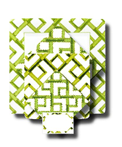 Entertaining with Caspari Bamboo Green Party Kit, Service for 8