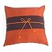 Handmade Deluxe Two-Tone Cushion Cover / Pillow Sham In Rust-Orange And Black