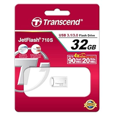 Transcend JetFlash 710 32 GB USB 3.0 Pen Drive (TS32GJF710S), Silver
