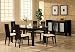 Furniture FX Glass Dining Set Glass Dining Table Set in Cappuccino