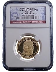 Coins: 2008 S John Quincy Adams Presidential Dollar NGC PF70