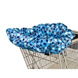Wupzey Shopping Cart / Diner Cover - Blue Polk Dot