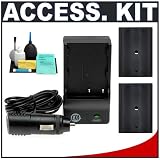 2 Replacement Pentax D-LI50 Batteries and Mini Battery Charger for the K10D & K20D Digital SLR Cameras