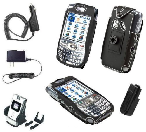PALM TREO 680 / 750 / 755 ACCESSORY BUNDLE - CASE + CAR CHARGER + WALL CHARGER + CAR HOLDER