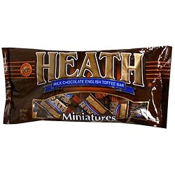 Heath Miniature Candy Bars, Milk Chocolate & English Toffee, 12-Ounce Bags (Pack of 6)
