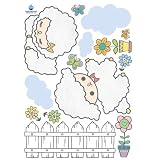 Easy Instant Decoration Wall Sticker Decal - Sleepy Sheep Count