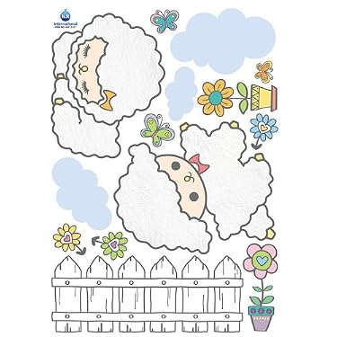 Reusable Decoration Wall Sticker Decal - Sleepy Sheep Count