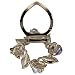 Rose Wreath Crystal Rhinestone Gold-Tone Brooch Pin - Blue image 3