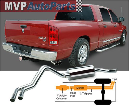 Gibson Aluminized Dual Sport Cat-Back Exhaust System - 02-06 Chevy/GMC Silverado/Sierra Truck Light Duty 4.3L-4.8L-5.3L 2/4wd Standard Cab,Long Bed Part # 5212