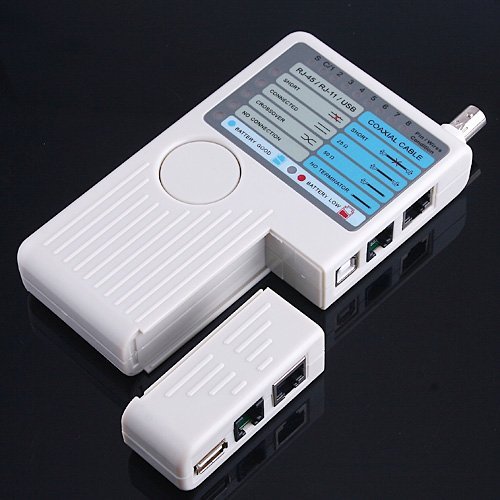 Geek4lesses RJ11 RJ45 USB BNC 4 in 1 Multifunction Tester Remote LAN Network Phone Cable Tester Meter