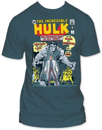  Incredible Hulk Strangest Man of All Time Indigo Blue Adult T-shirt Tee