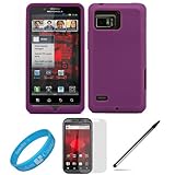 Purple Premium Soft Silicone Skin Cover for Verizon Wireless Droid Bionic T ....