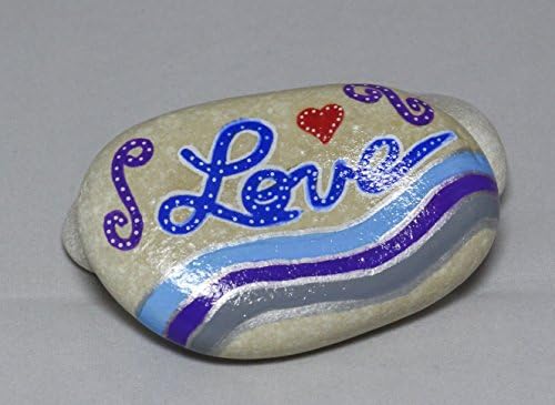 Love Design Hand-Painted Rock