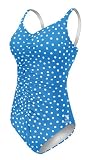 TYR Sport Women's Polyester Atlantic Dot Shirred Front Swimsuit