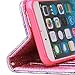 iPhone 6 Plus Case, iPhone 6 Plus Bling Flip Case, Style4U [Everlasting Shine] Zebra Design Premium PU Leather Stand Wallet Case with ID Credit Card / Cash Slots for Apple iPhone 6 Plus 5.5 Inch + 1 Stylus and 1 Screen Protector [Purple / Pink]