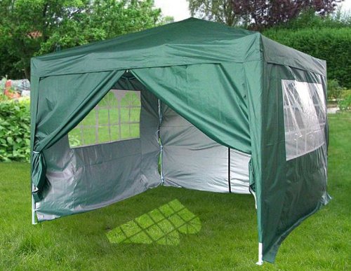 10 X 10' Quictent Green Ez Set Pop up Gazebo Party Wedding Tent Canopy Marquee +4 Walls/steel Joints
